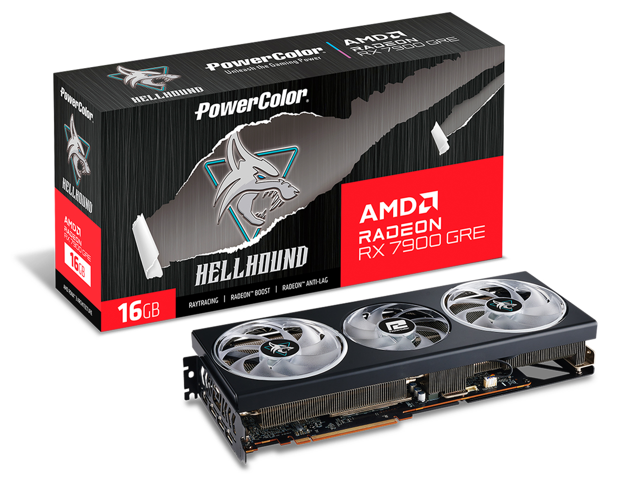 PowerColor Hellhound AMD Radeon RX 7900 GRE 16GB GDDR6 RX7900GRE 16G-L/OC [PCIExp 16GB] �̐��i�摜