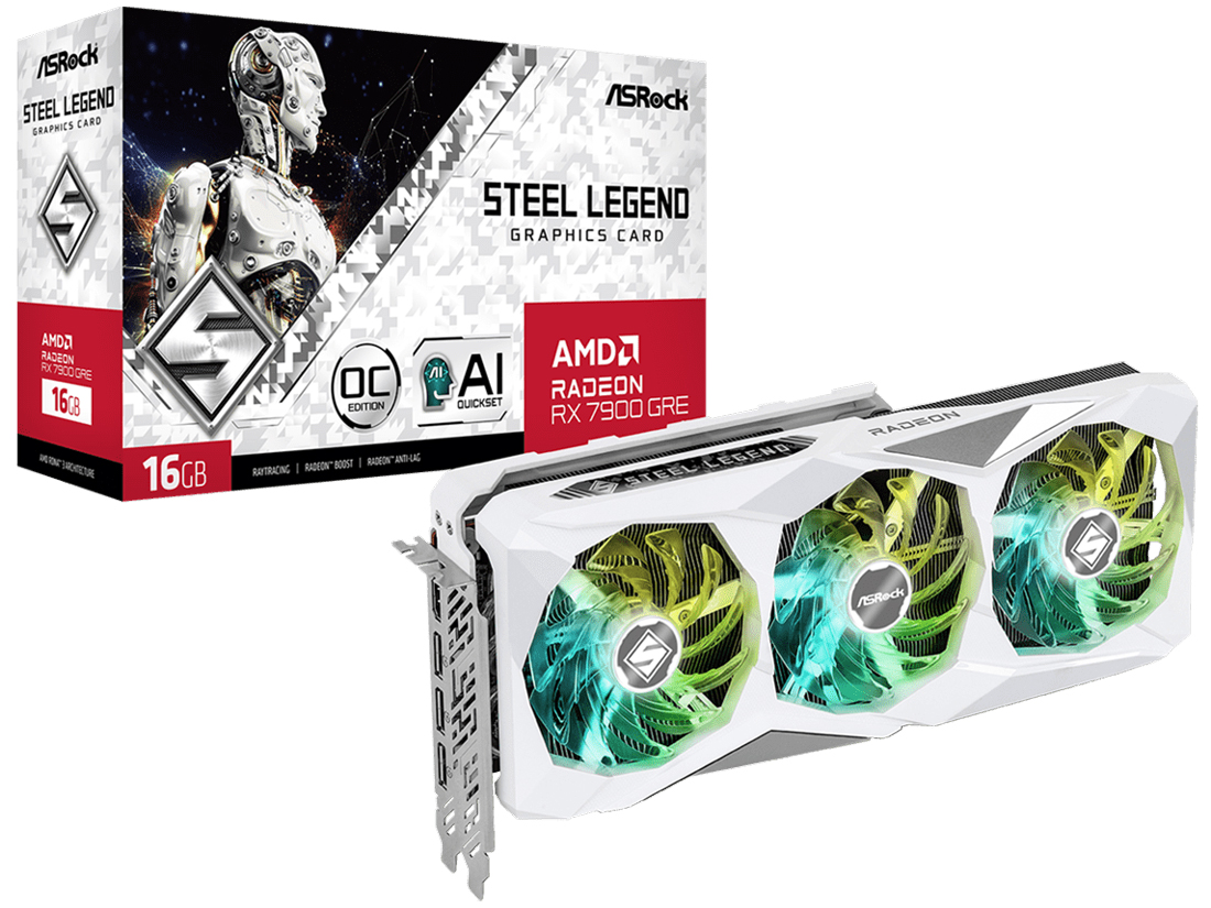 Radeon RX 7900 GRE Steel Legend 16GB OC [PCIExp 16GB] �̐��i�摜