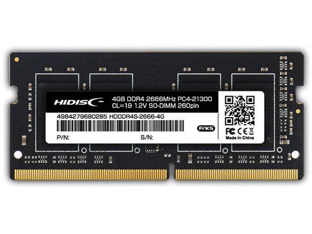 HDDDR4S-2666-4G [SODIMM DDR4 PC4-21300 4GB] �̐��i�摜
