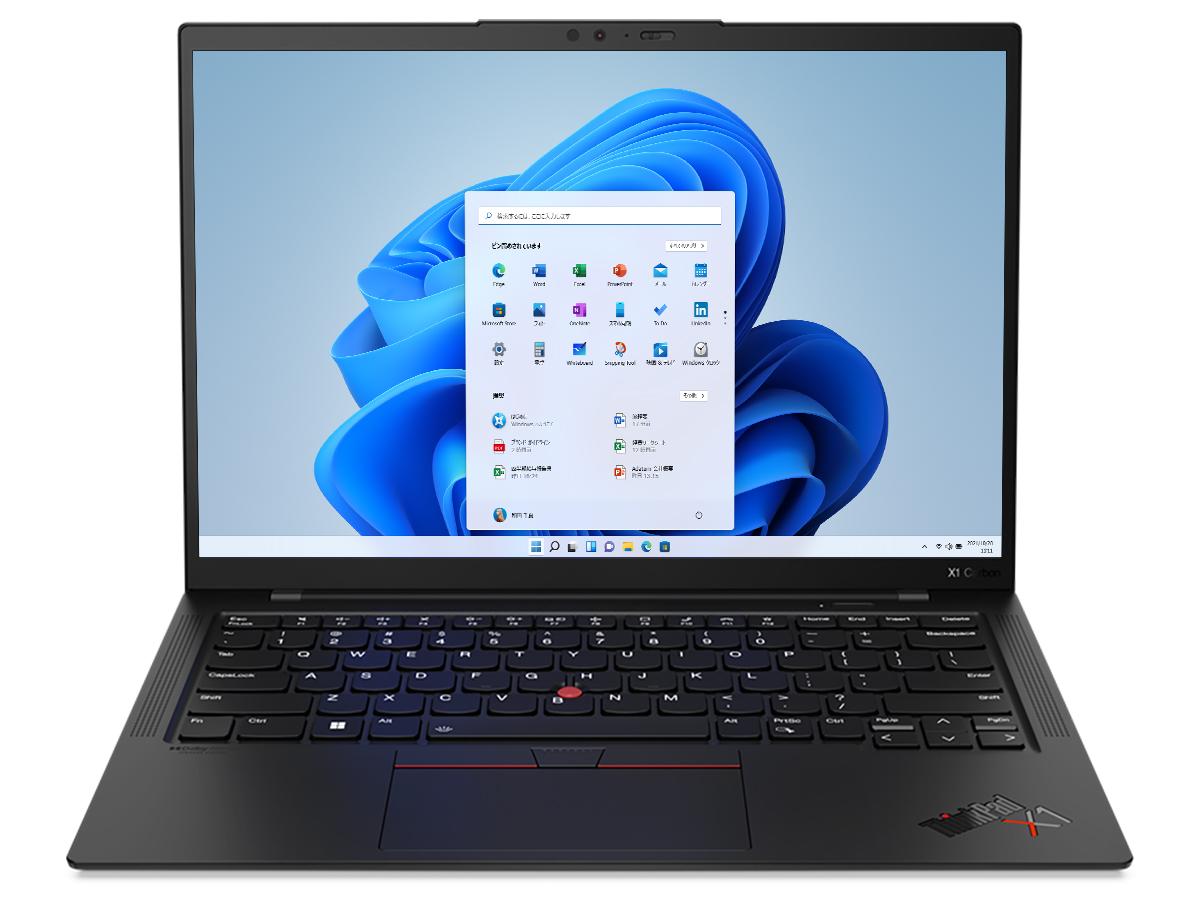 ThinkPad X1 Carbon Gen 10 Windows 11 Pro�ECore i5 1235U�E8GB�������[�E512GB SSD�E14�^WUXGA�t������ �}���`�^�b�`�Ή� SIM�t���[ 21CBS2L300 [�u���b�N] �̐��i�摜