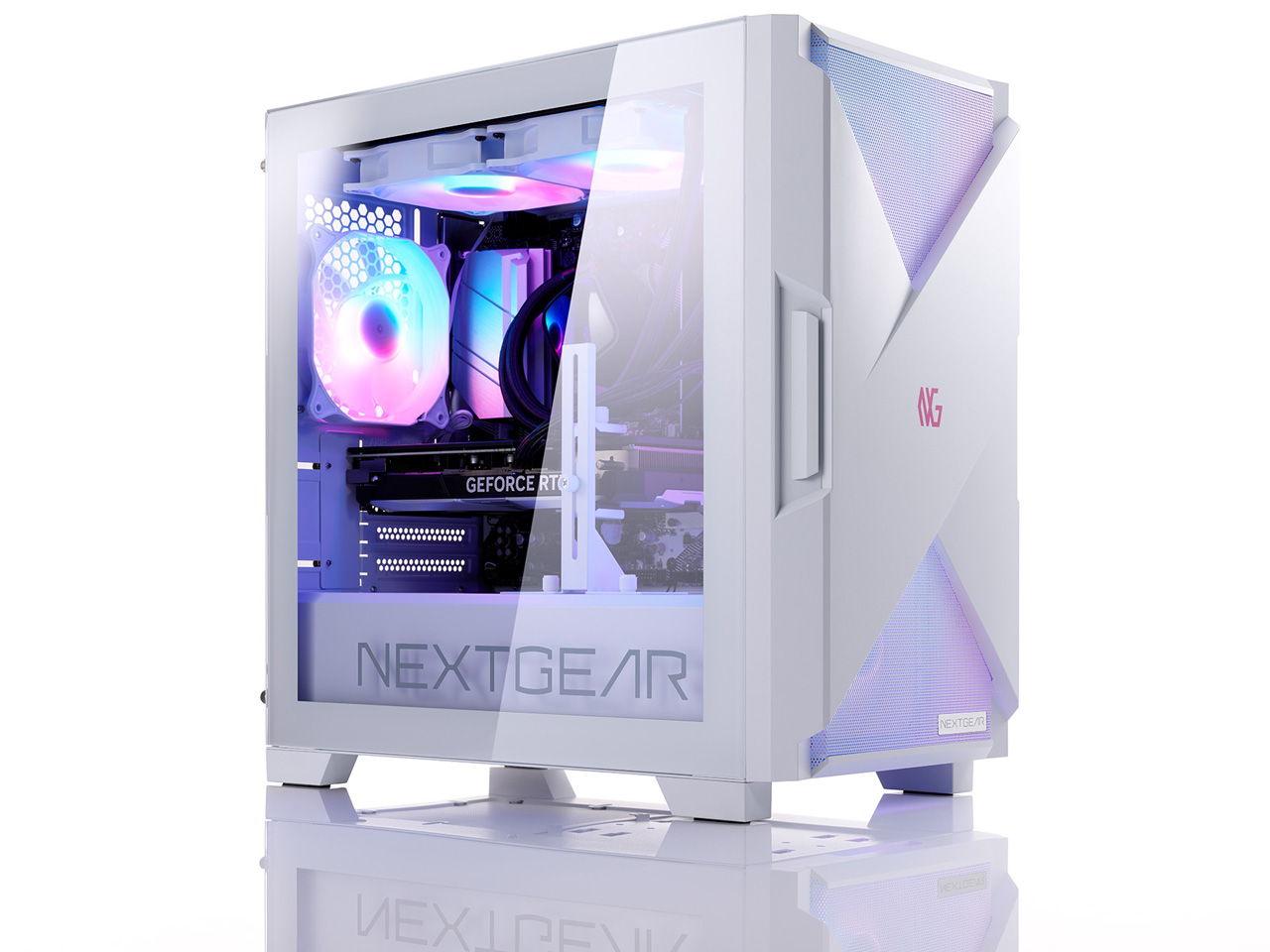 NEXTGEAR Ryzen 7 5700X/RTX 4070 SUPER/32GB������/1TB NVMe Gen4 SSD���� ���i.com���胂�f�� JG-A7G7S #JGA7G7SW5ABCW101DECKK [�z���C�g] �̐��i�摜