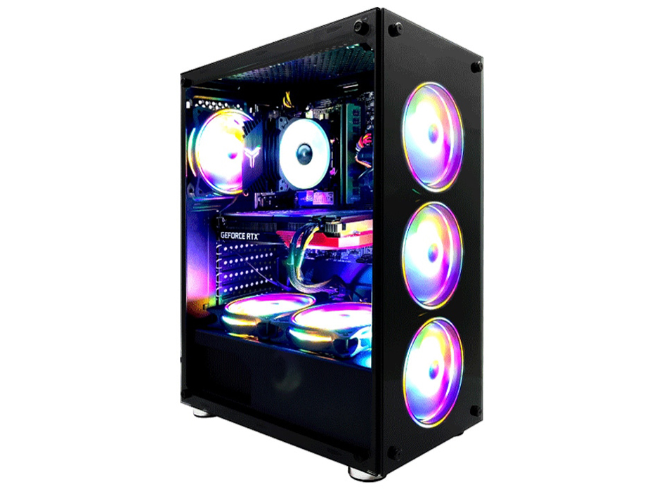 �� GBK-4060-r5 Ryzen 5 5600G/RTX 4060/NVMe M.2 SSD 500GB/16GB������/Windows 10 [�u���b�N] �̐��i�摜