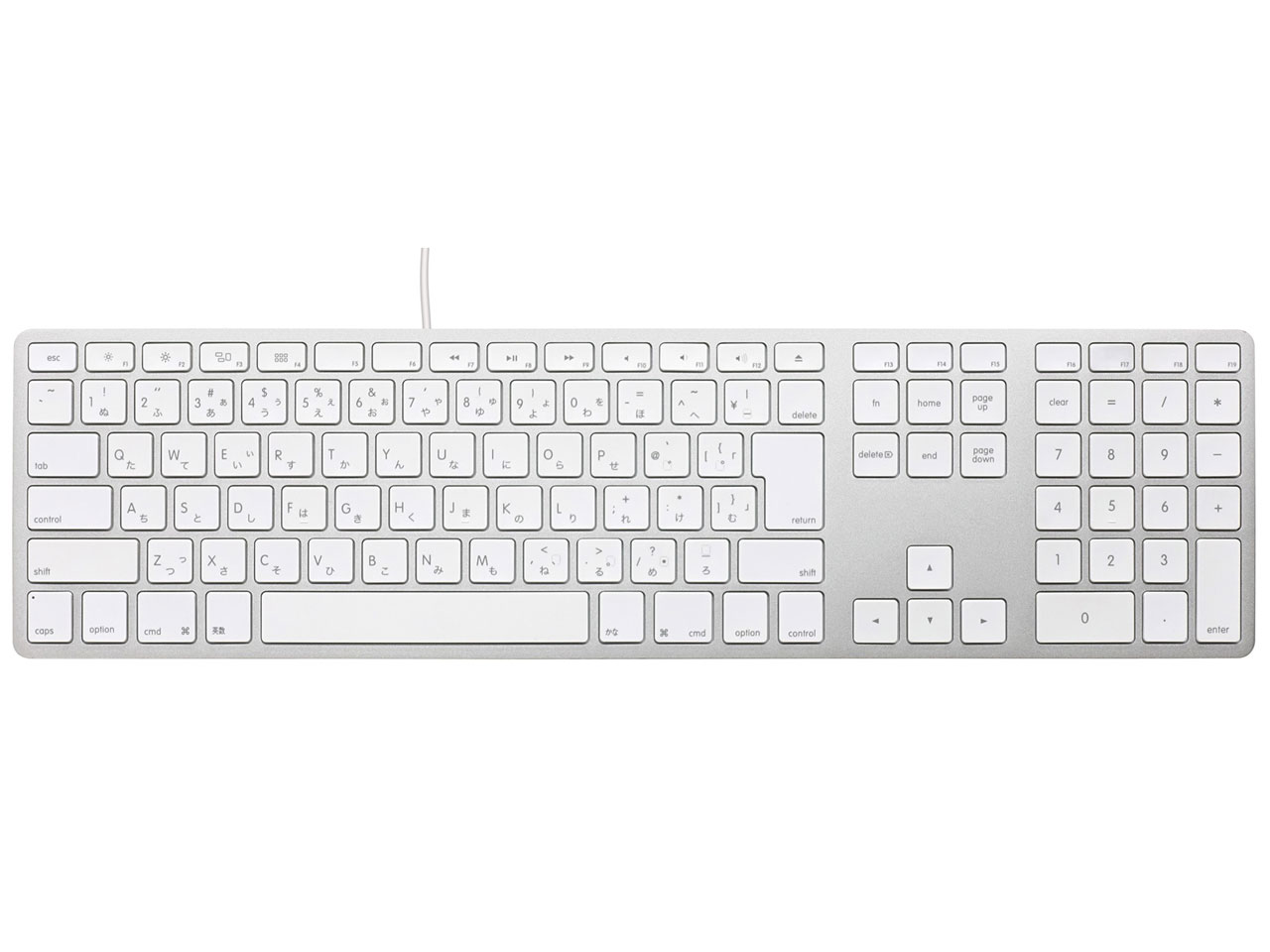Matias Wired Aluminum keyboard for Mac FK318S-JP/3 [Silver] �̐��i�摜