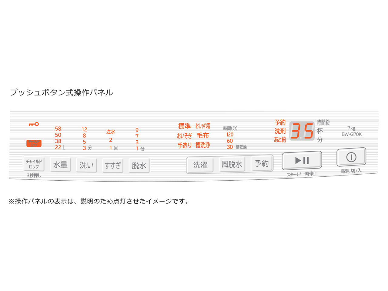 �r�[�g�E�H�b�V�� BW-G70K(W) [�z���C�g]