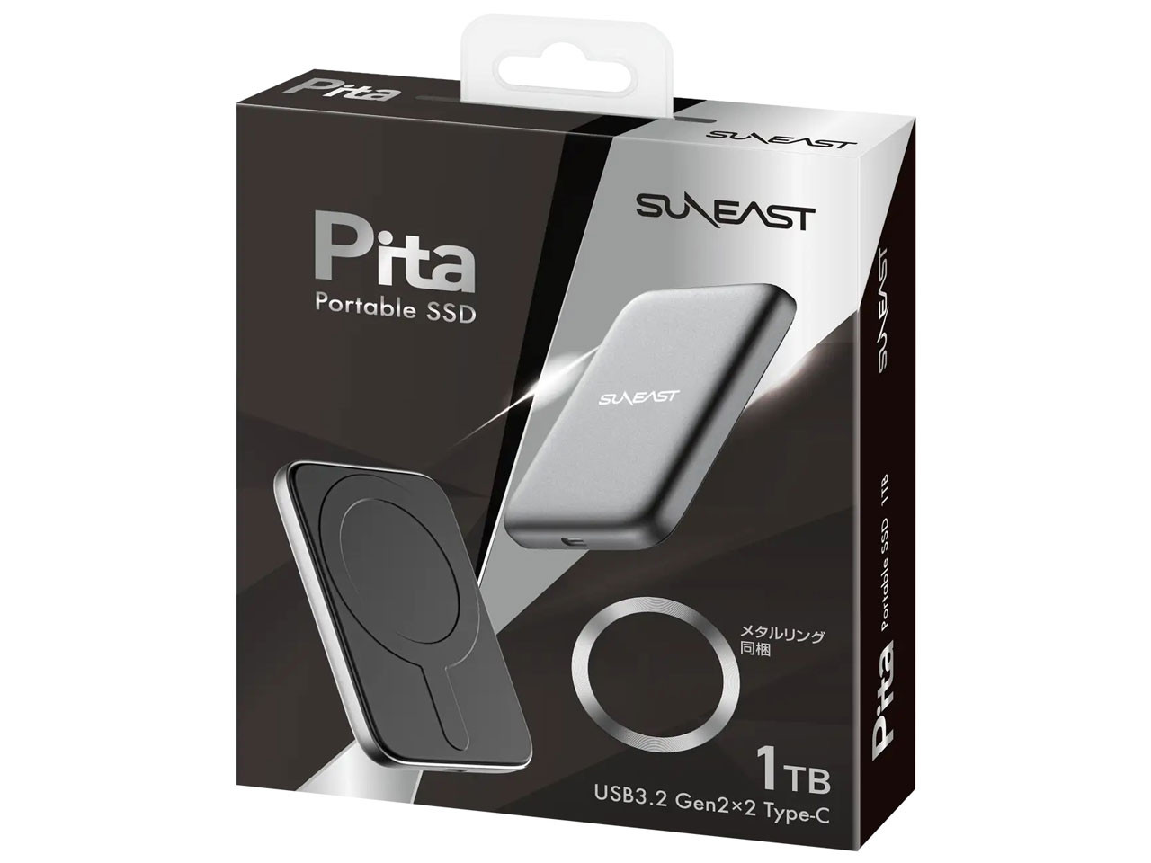 SUNEAST Pita Portable SSD SE-PS0001T2LP1F [�`�^�j�E���O���[]