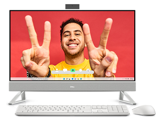 Inspiron 27 �I�[���C������ Core 7 150U�E16GB�������[�E1TB SSD�EWindows 11 Pro���ځE�g���C�A���O���X�^���h���f�� [�p�[���z���C�g] �̐��i�摜