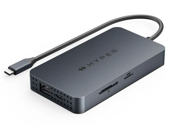 HyperDrive Next Dual 4K HDMI 10 Port USB-C �n�u For M1 M2 and M3 MacBooks HP-HDM1HBUGL �̐��i�摜