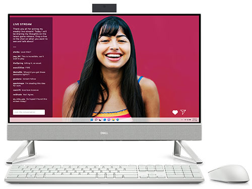 Inspiron 24 �I�[���C������ Core 3 100U�E8GB�������[�E512GB SSD���ځEOffice Personal 2021�t�E�g���C�A���O���X�^���h���f�� [�p�[���z���C�g] �̐��i�摜