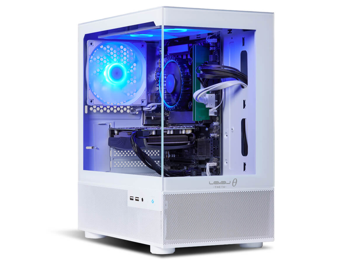 LEVEL�� Core i5 12400F/RTX 4060/16GB������/500GB NVMe M.2 SSD/LEVEL-M27M-124F-RLX-WHITE [�z���C�g] �̐��i�摜