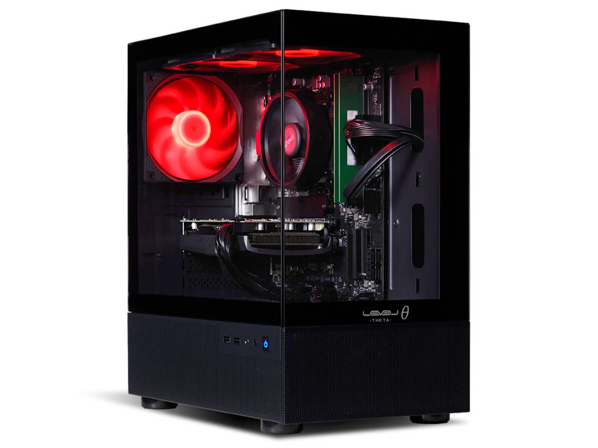 LEVEL�� Core i5 12400F/RTX 4060Ti/16GB������/500GB NVMe M.2 SSD/LEVEL-M27M-124F-SLX-BLACK [�u���b�N] �̐��i�摜