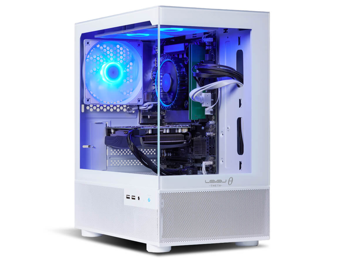 LEVEL�� Core i5 12400F/RTX 4070/16GB������/500GB NVMe M.2 SSD/LEVEL-M27M-124F-TLX-WHITE [�z���C�g] �̐��i�摜