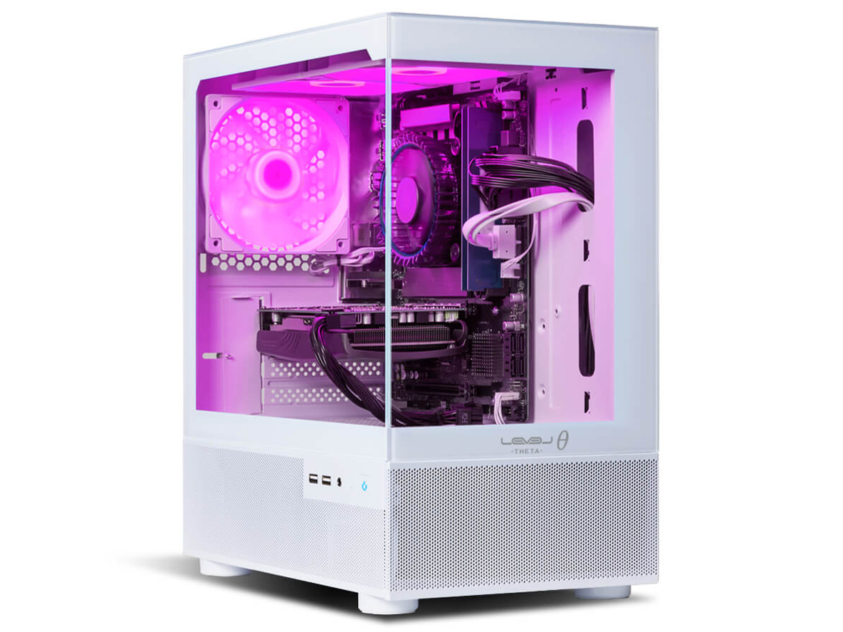 LEVEL�� Core i5 12400F/RTX 4070/16GB������/500GB NVMe M.2 SSD/LEVEL-M27M-124F-TLX-SAKURA [������] �̐��i�摜