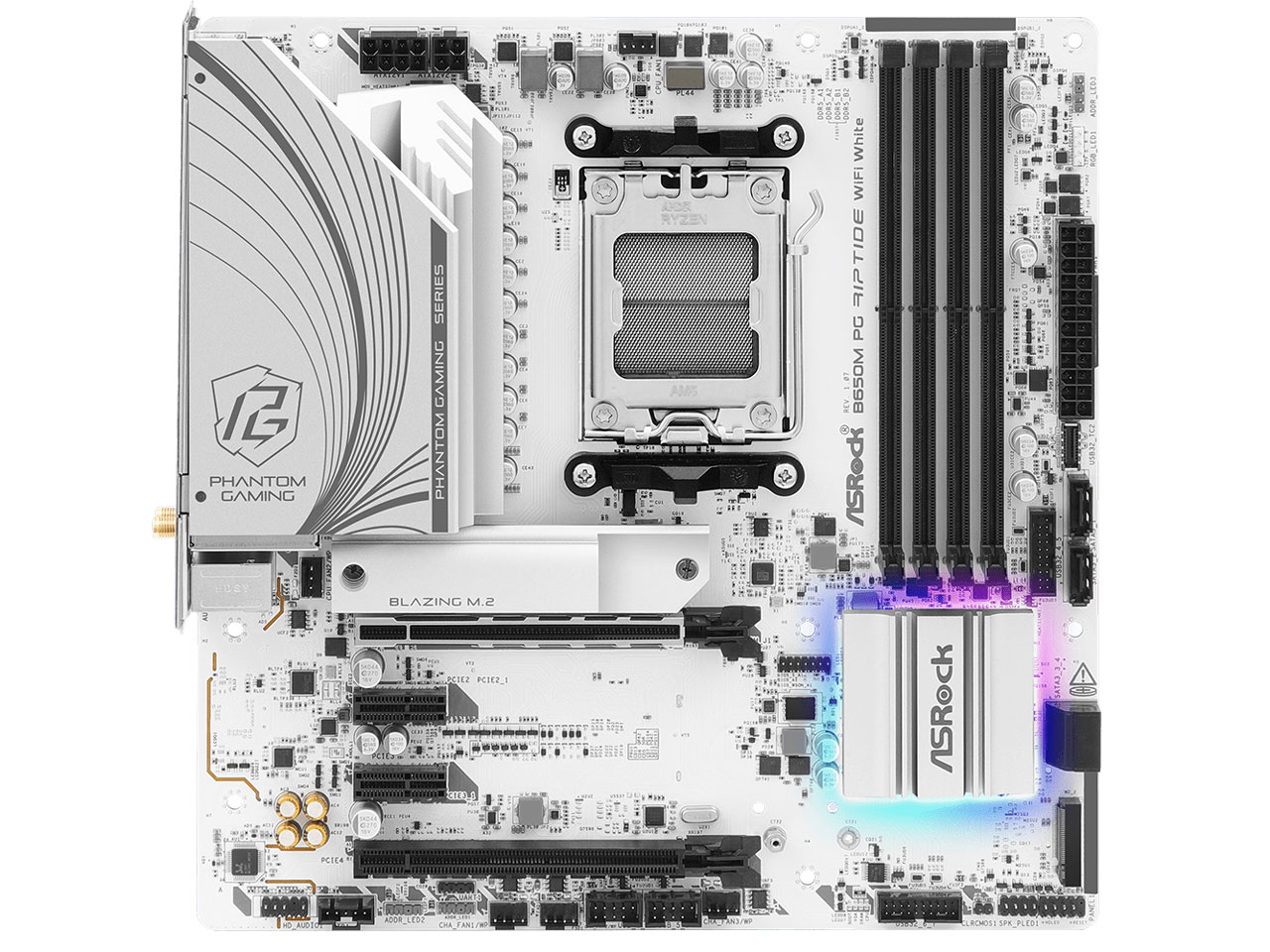 B650M PG Riptide WiFi White �̐��i�摜