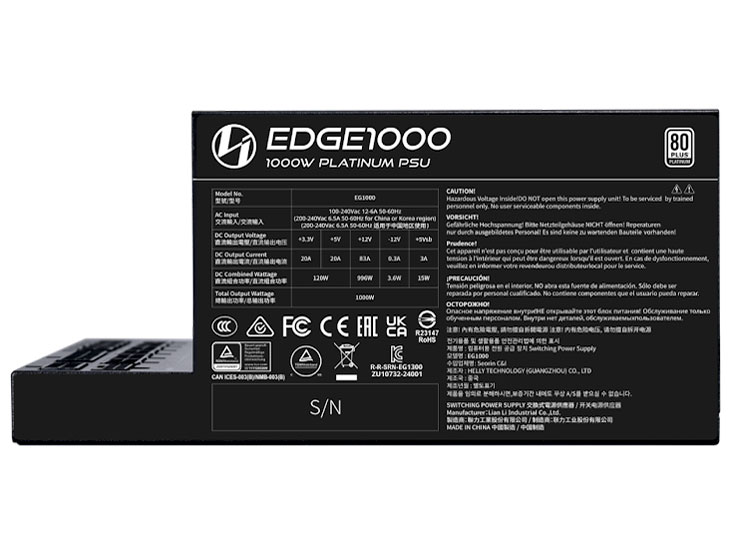 LL-EDGE PLATINUM 1000W BK [�u���b�N]