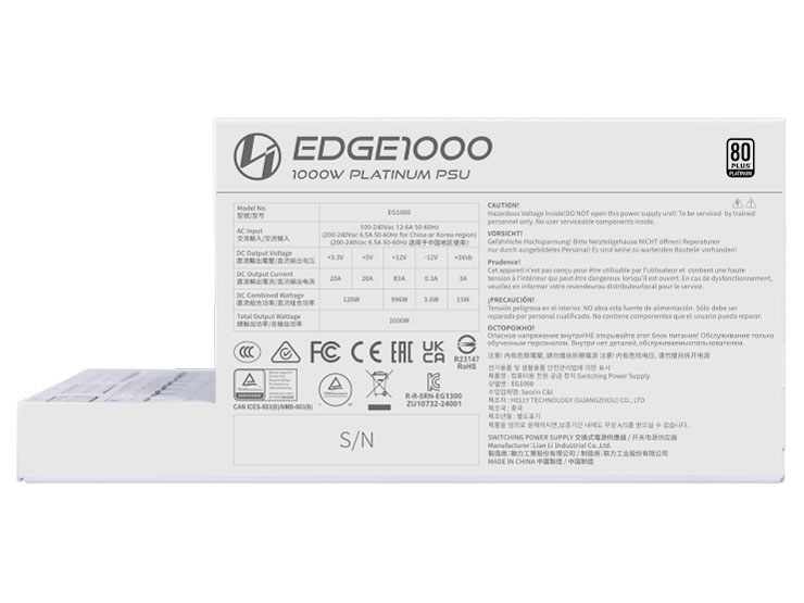 LL-EDGE PLATINUM 1000W WT [�z���C�g]