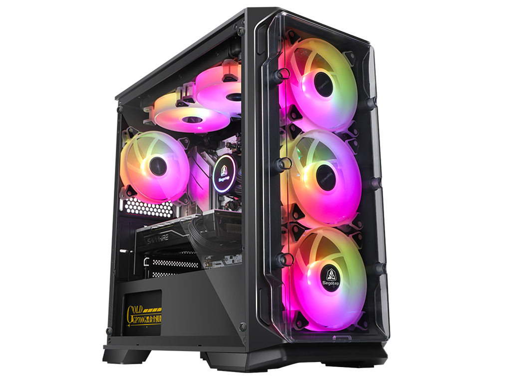 Barikata-433261 Core i7 14700F/16GB������/1TB M.2 NVMe Gen4 SSD/RTX 4060/����N�[���[����/�J�X�^�}�C�Y���f�� [Black] �̐��i�摜