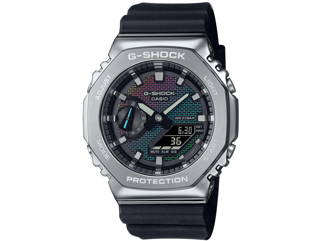 G-SHOCK Rainbow Brick Wall series GM-2100RW-1AJF �̐��i�摜