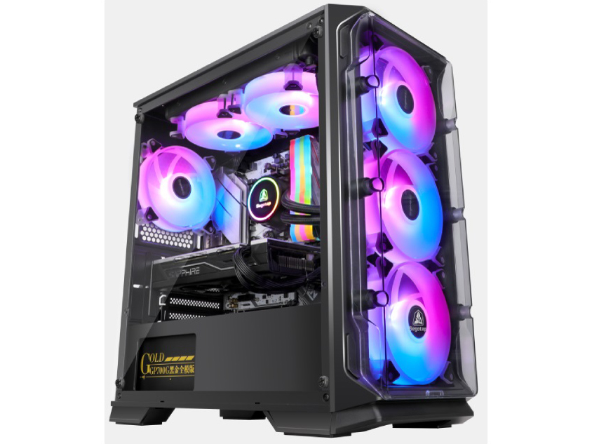 Barikata-433278 Ryzen 5 5600GT/16GB������/1TB M.2 NVMe Gen4 SSD/RTX 4060/����N�[���[����/�J�X�^�}�C�Y���f�� [Black] �̐��i�摜