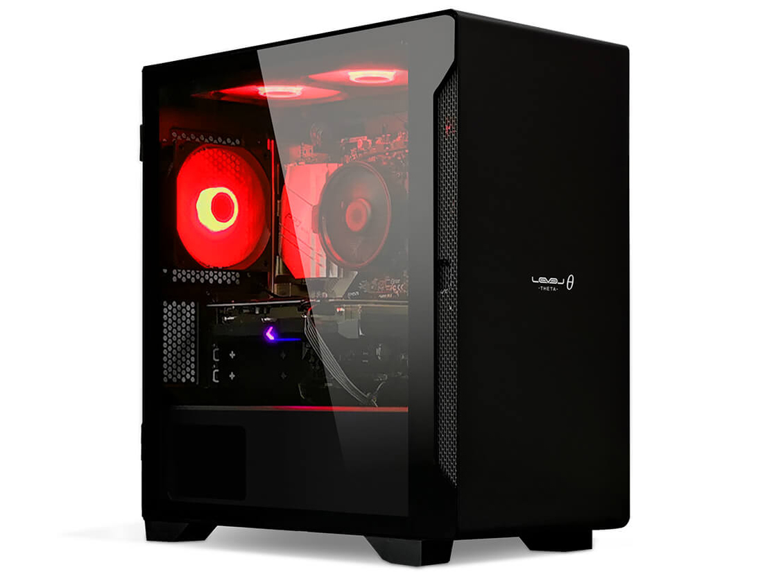 LEVEL�� Ryzen 5 4500/RX 6600/16GB������/500GB NVMe M.2 SSD/LEVEL-M1P5-R45-DPX-BLACK [�u���b�N] �̐��i�摜