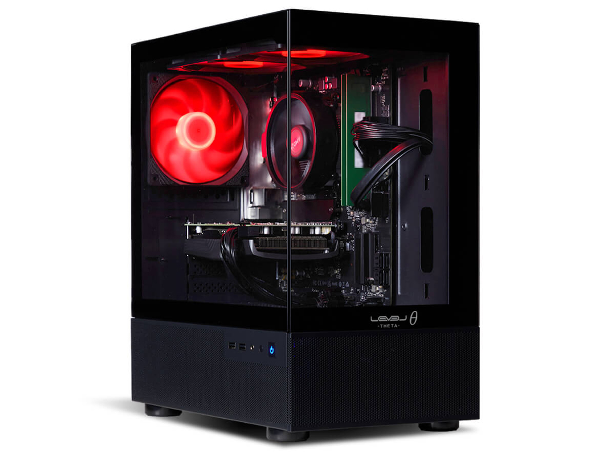 LEVEL�� Core i5 12400F/RX 6600/16GB������/500GB NVMe M.2 SSD/LEVEL-M27M-124F-DPX-BLACK [�u���b�N] �̐��i�摜