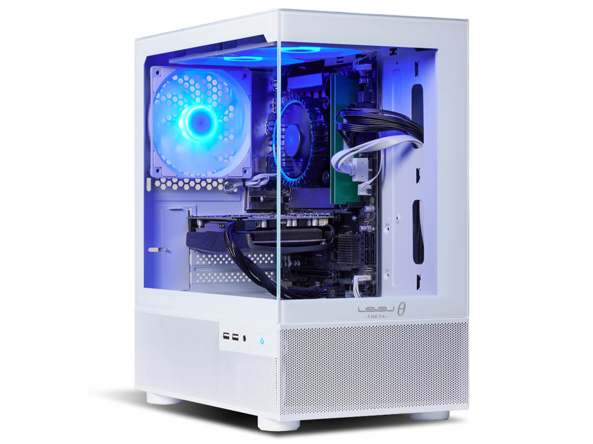 LEVEL�� Core i5 14400F/RTX 4060Ti/16GB������/500GB NVMe M.2 SSD/LEVEL-M27M-144F-STX-WHITE [�z���C�g] �̐��i�摜