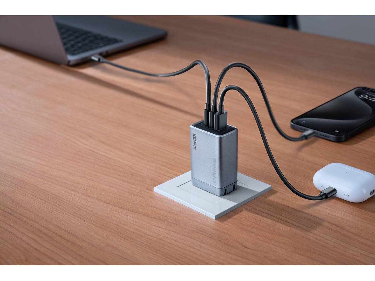 Prime Charger (100W 3ports GaN) A2688N41 [�V���o�[]