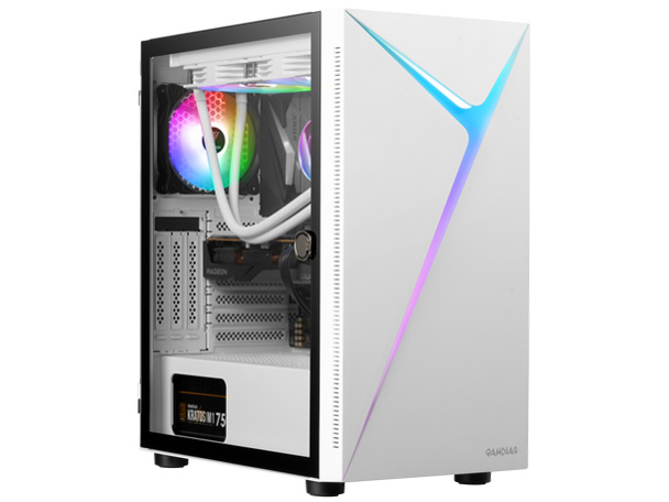 Barikata-433388 Ryzen 5 9600X/32GB������/1TB M.2 NVMe Gen4 SSD/RTX 4060/����N�[���[����/�J�X�^�}�C�Y���f�� [White] �̐��i�摜