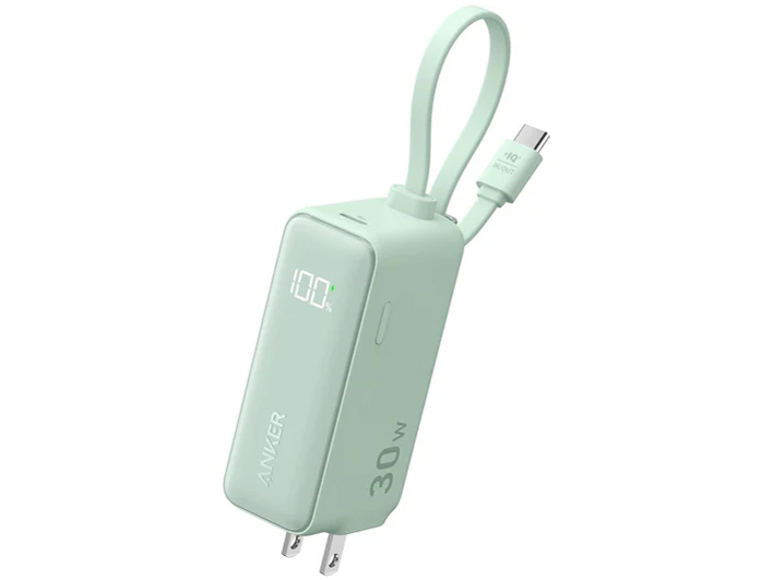 Power Bank (30W Fusion Built-In USB-C �P�[�u��) A1636N61 [�O���[��] �̐��i�摜