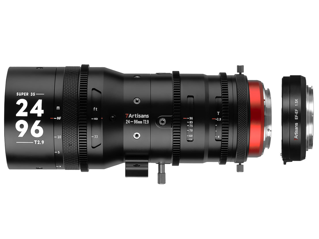 7Artisans Sprite 24-96mm T2.9 S35 + 1.5X �e���R���o�[�^�[�Z�b�g 7A-SP2496-EF15X [�L���m���p] �̐��i�摜