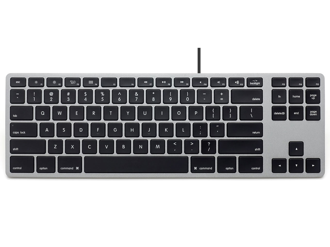 Matias Matias RGB Backlit Wired Aluminum Tenkeyless keyboard for Mac FK308LB [Space Gray]