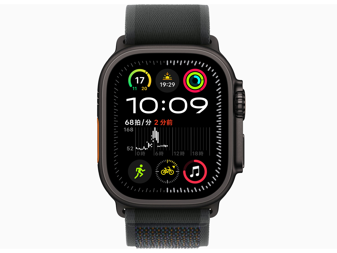 Apple Watch Ultra 2 GPS+Cellular���f�� 49mm MX4U3J/A [�u���b�N�E�u���b�N�g���C�����[�v S/M]