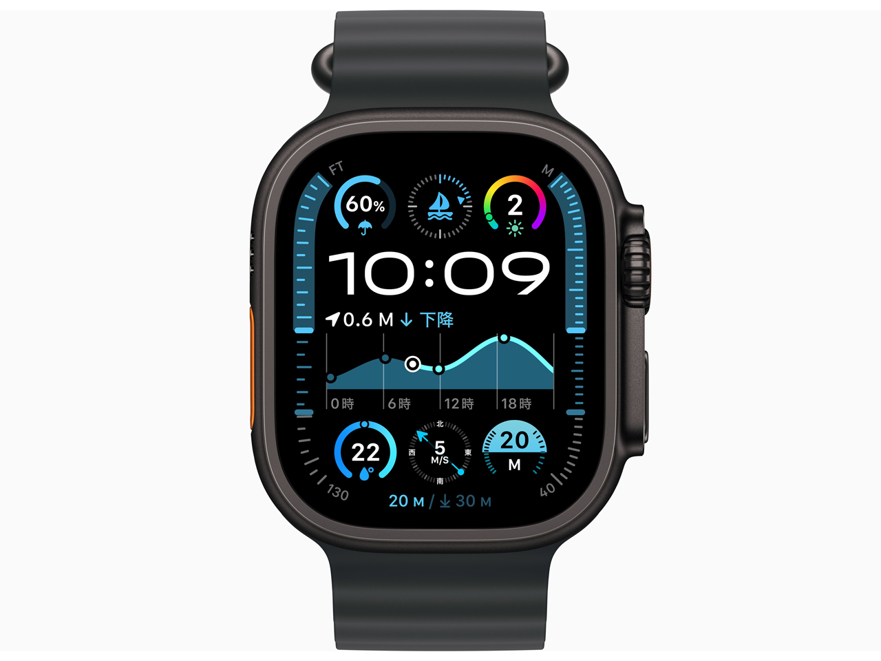 Apple Watch Ultra 2 GPS+Cellular���f�� 49mm MX4P3J/A [�u���b�N�E�u���b�N�I�[�V�����o���h]