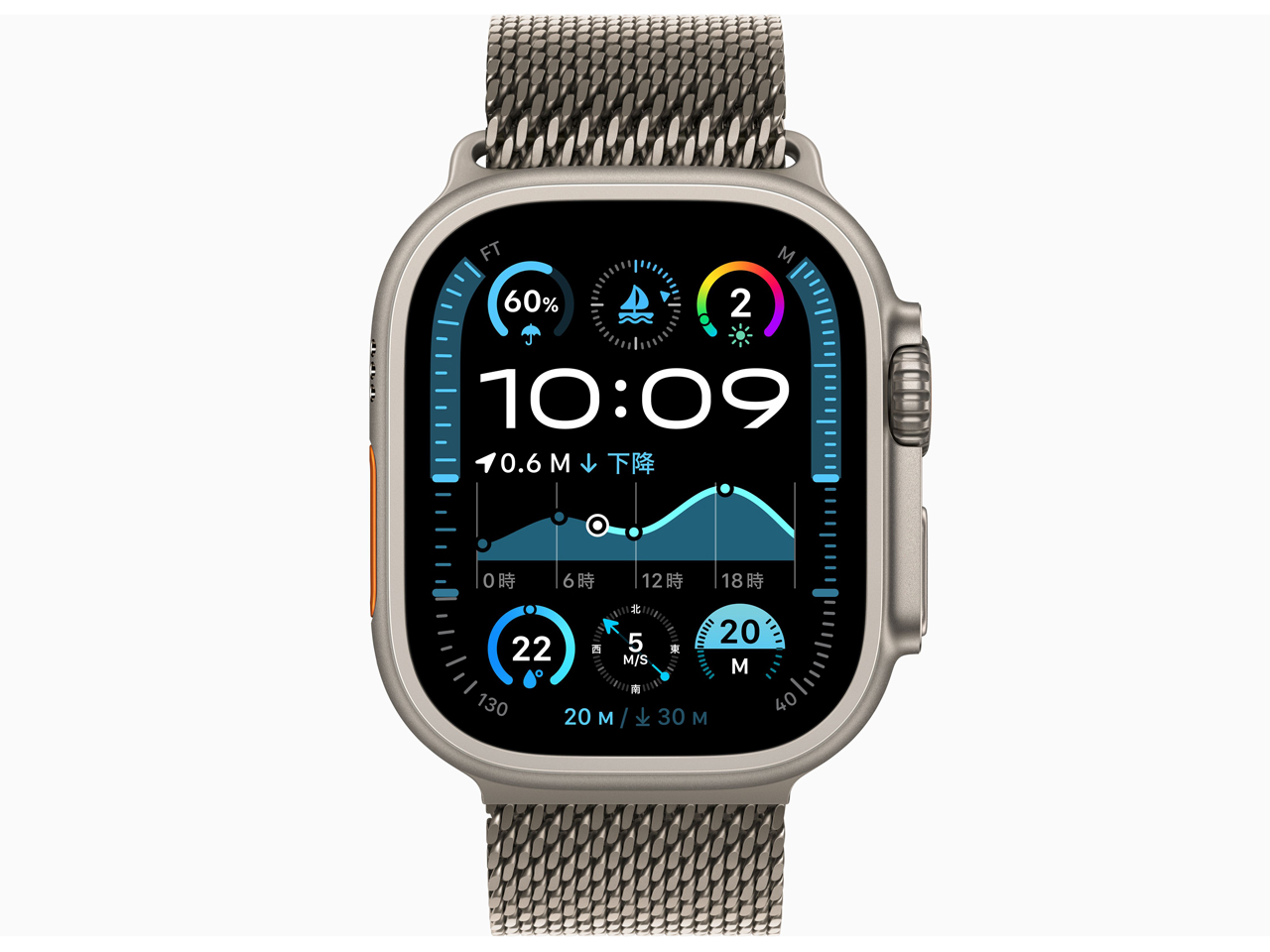 Apple Watch Ultra 2 GPS+Cellular���f�� 49mm MX4M3J/A [�i�`�������E�i�`�������`�^�j�E���~���l�[�[���[�v S]