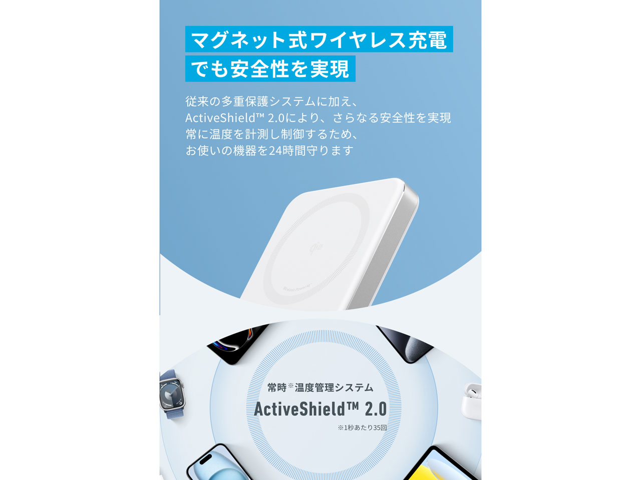 MagGo Power Bank (10000mAh Slim) A1664N21 [�z���C�g]