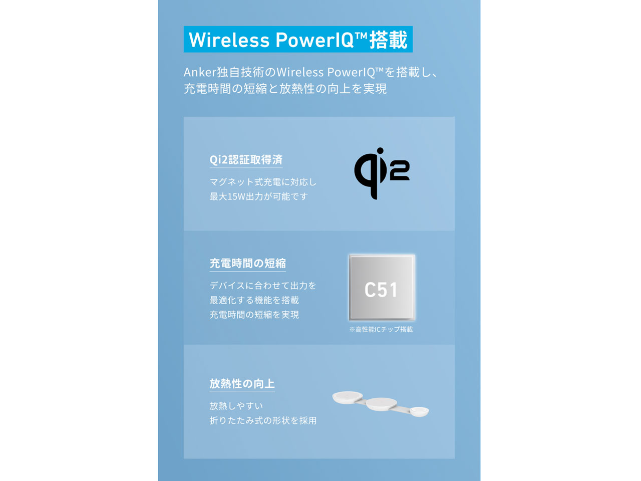 MagGo Wireless Charging Station (3-in-1 Foldable Pad) B25M8N21 [�z���C�g]