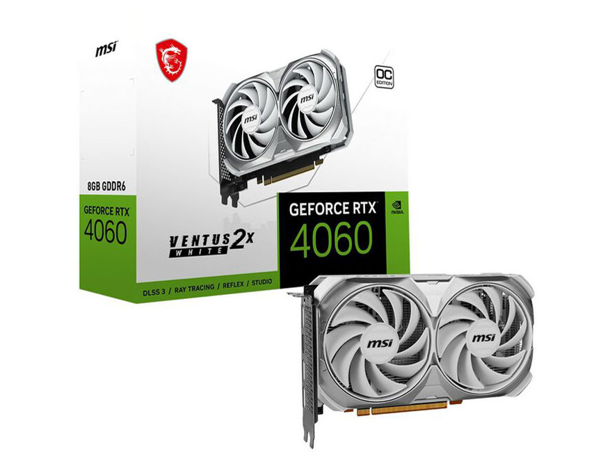 GeForce RTX 4060 VENTUS 2X WHITE 8G OC (GeForce RTX 4060 8GB) [PCIExp 8GB] �h�X�p�����胂�f�� �̐��i�摜