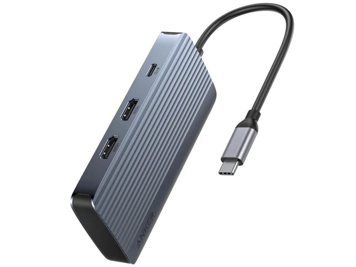 USB-C �n�u (7-in-1 Dual Display) A83740A1 [�O���[] �̐��i�摜