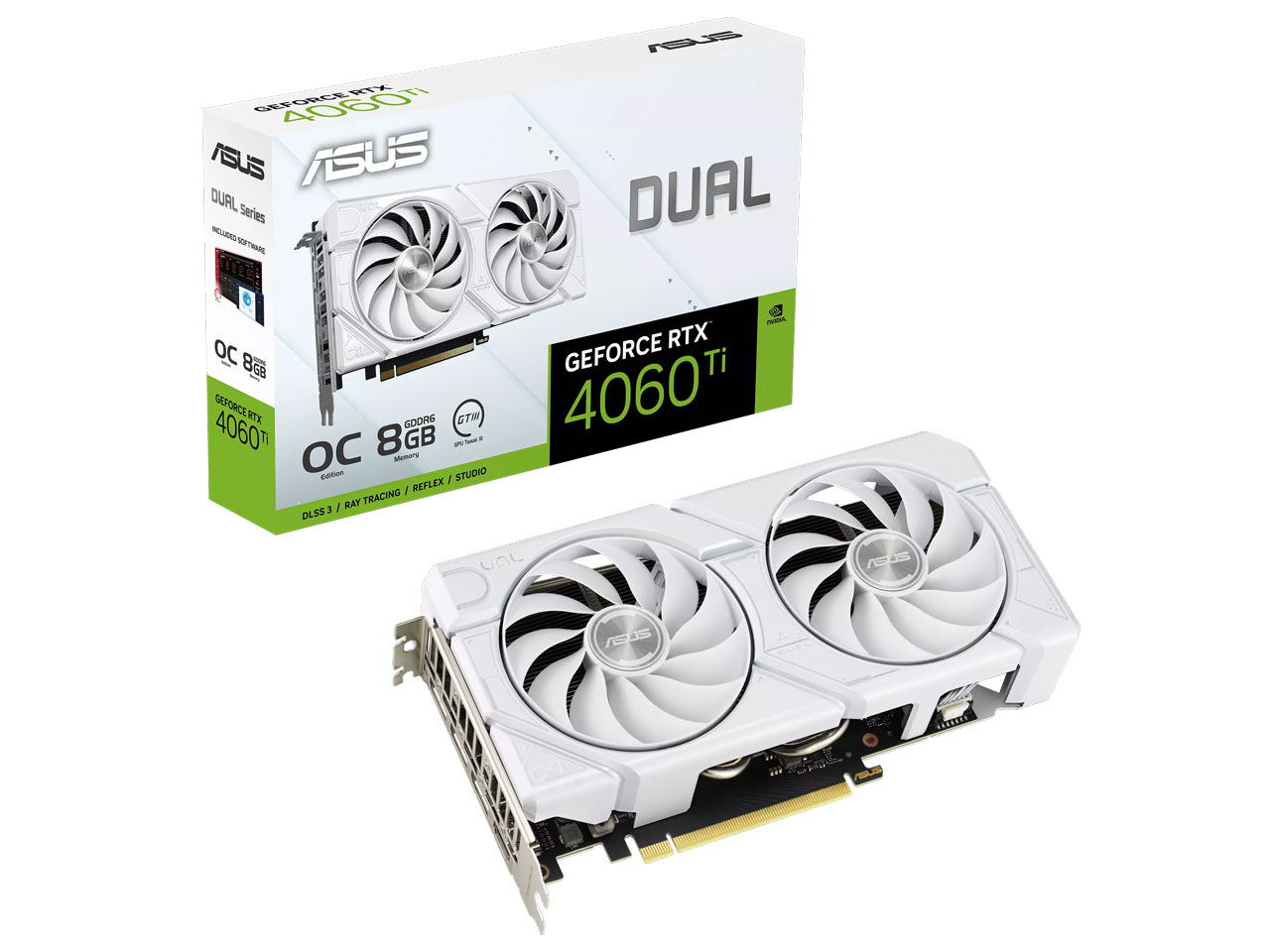 DUAL-RTX4060TI-O8G-EVO-WHITE [PCIExp 8GB] �̐��i�摜