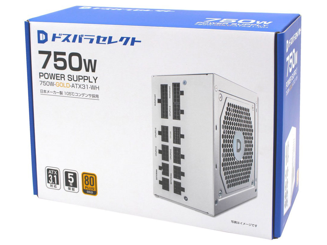 750W-GOLD-ATX31-WH [�z���C�g]