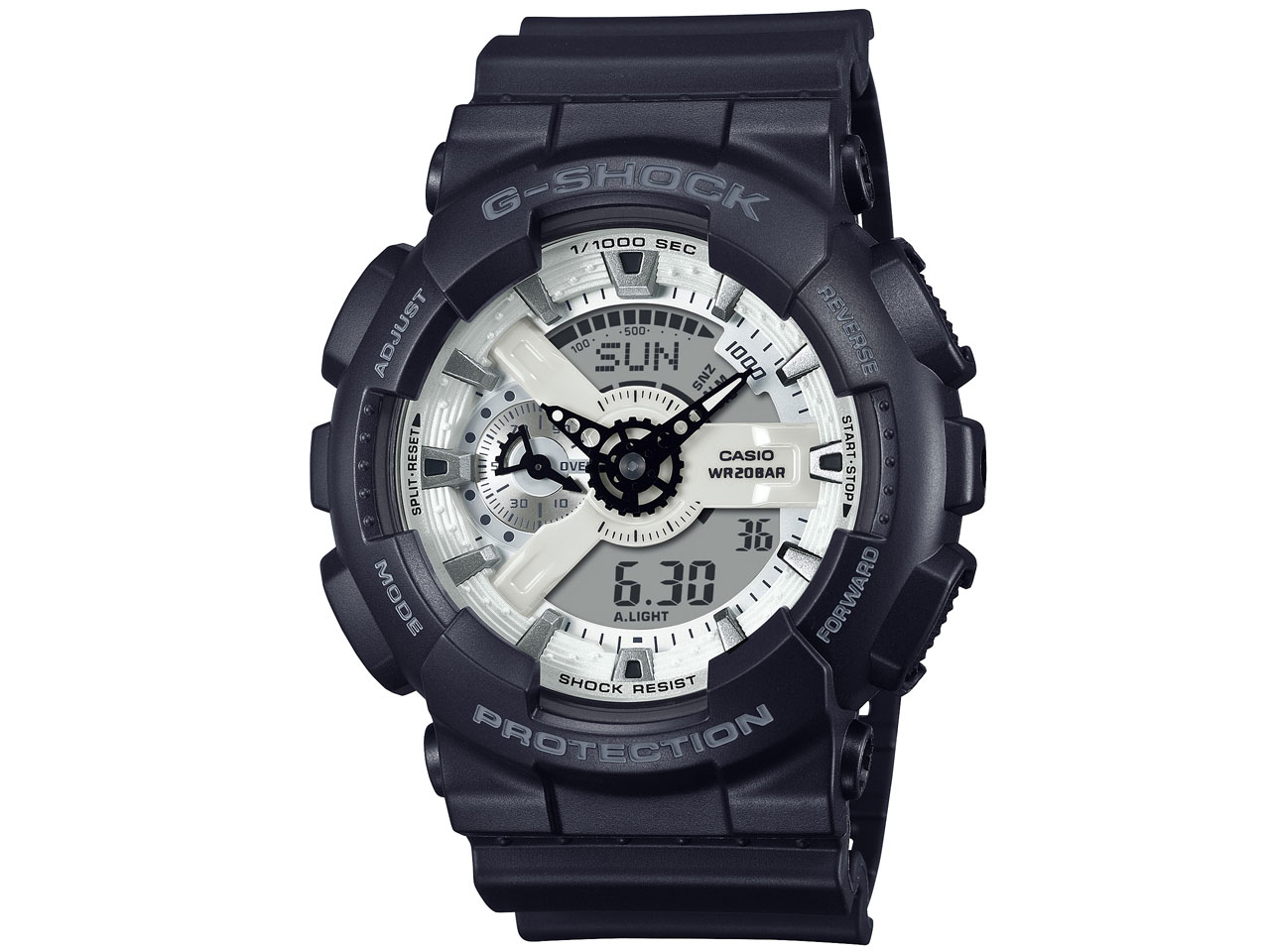 G-SHOCK Black and brilliant white�V���[�Y GA-110WD-1AJF �̐��i�摜