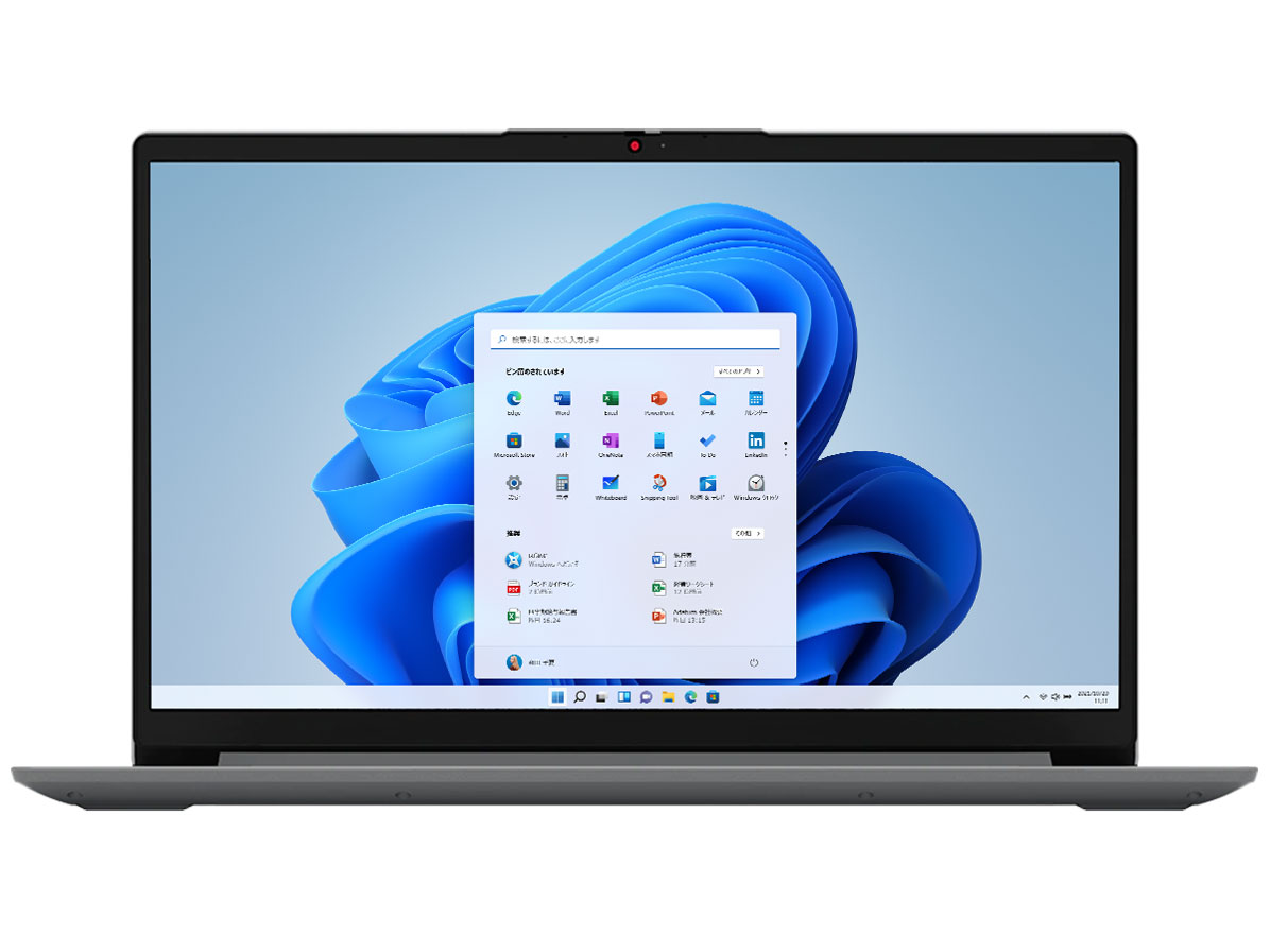 IdeaPad Slim 170 AMD Ryzen 5 7520U�E16GB�������[�E512GB SSD�E15.6�^�t��HD�t������ 82VG00THJP [�N���E�h�O���[] �̐��i�摜