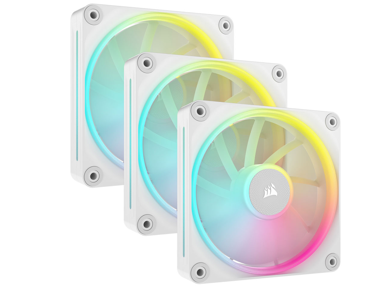 iCUE LINK LX120 RGB White Triple Fans Starter Kit CO-9051030-WW [�z���C�g] �̐��i�摜