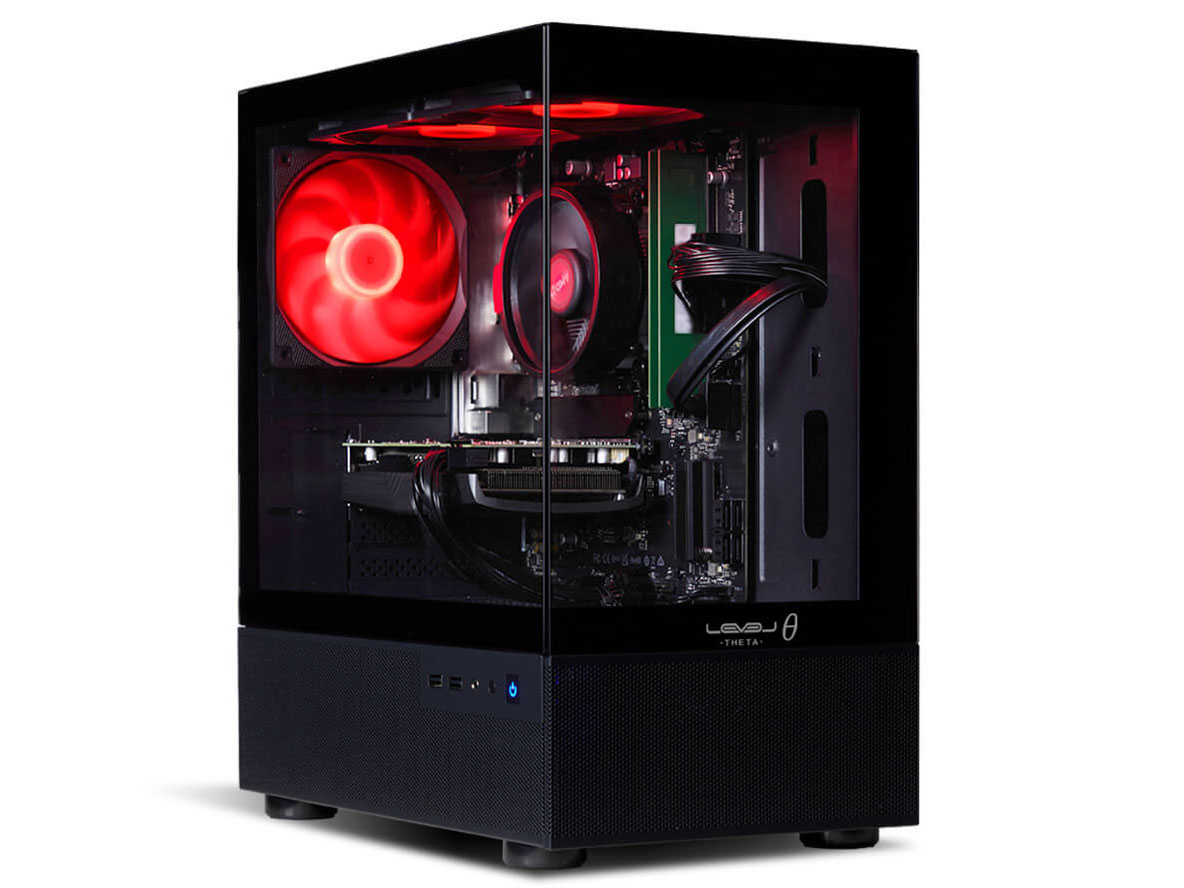 LEVEL�� Ryzen 7 5700X�ERTX 4070�E16GB�������E500GB NVMe M.2 SSD�ELEVEL-M2P5-R57X-TLX-BLACK [�u���b�N] �̐��i�摜