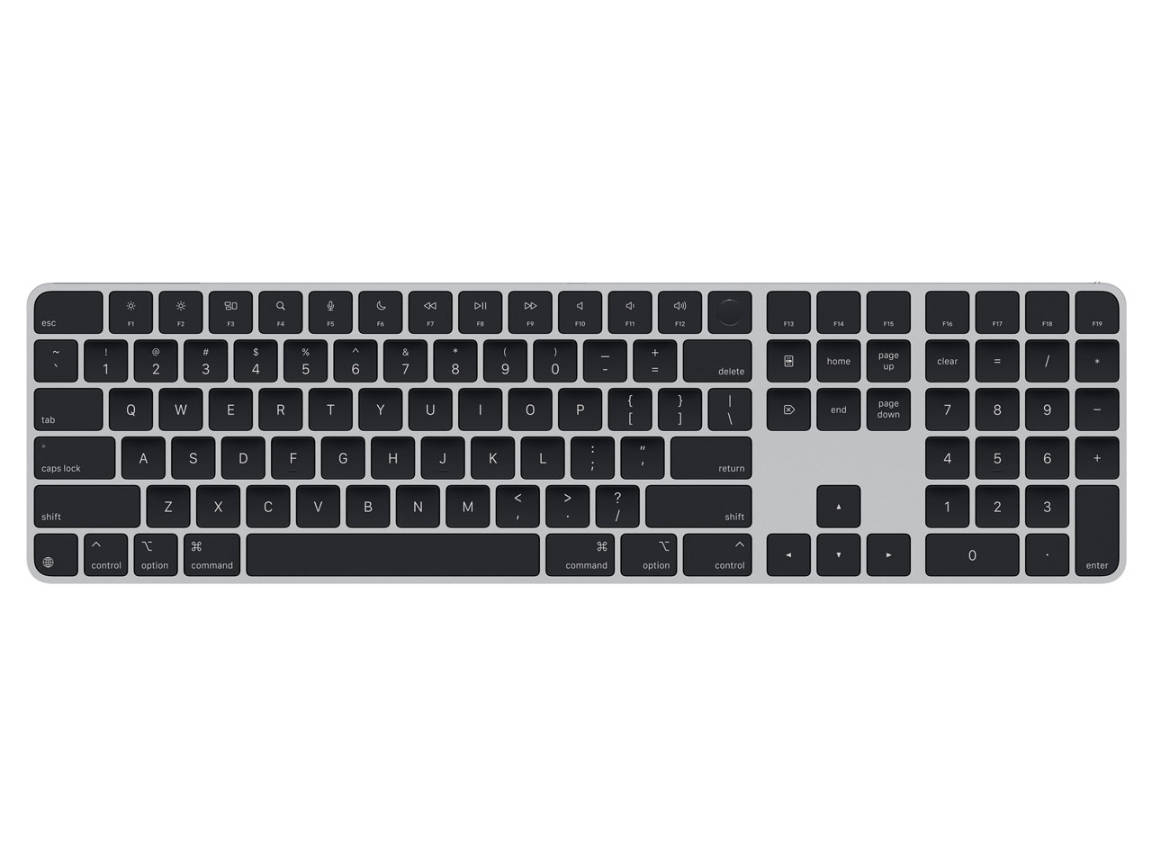 Magic Keyboard �e���L�[�t�� �p��(US) MXK83LL/A [�u���b�N] �̐��i�摜