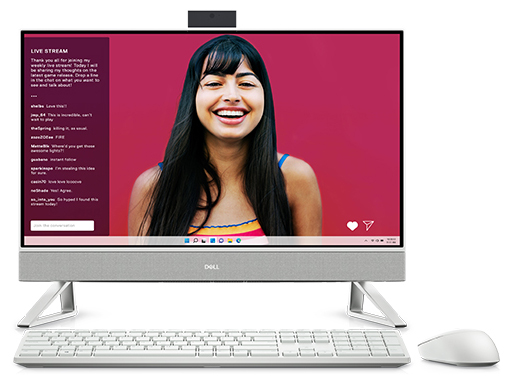 Inspiron 24 �I�[���C������ Core i7 1355U�E16GB�������E512GB SSD���ځE�g���C�A���O���X�^���h���f��(500����fWeb�J��������) [�p�[���z���C�g] �̐��i�摜