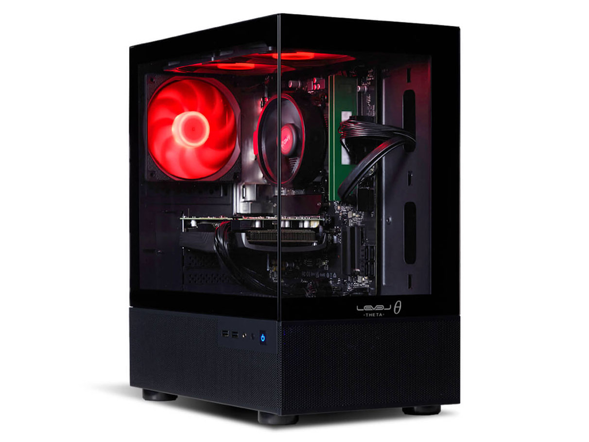 LEVEL�� Ryzen 7 7700�ERTX 4060�E16GB�������E500GB NVMe M.2 SSD�ELEVEL-M2A6-R77-RLX-BLACK [�u���b�N] �̐��i�摜