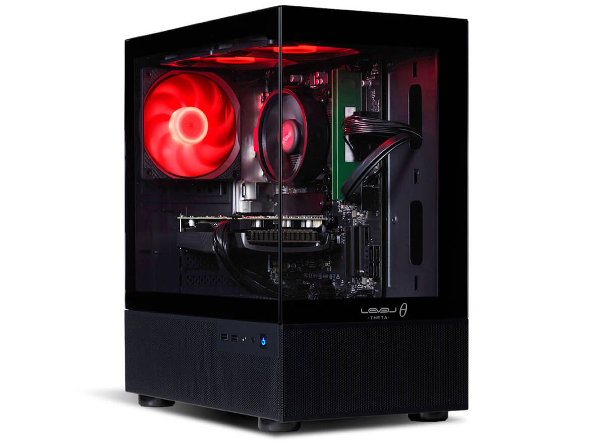 LEVEL�� Ryzen 7 7700�ERTX 4070�E16GB�������E500GB NVMe M.2 SSD�ELEVEL-M2A6-R77-TLX-BLACK [�u���b�N] �̐��i�摜