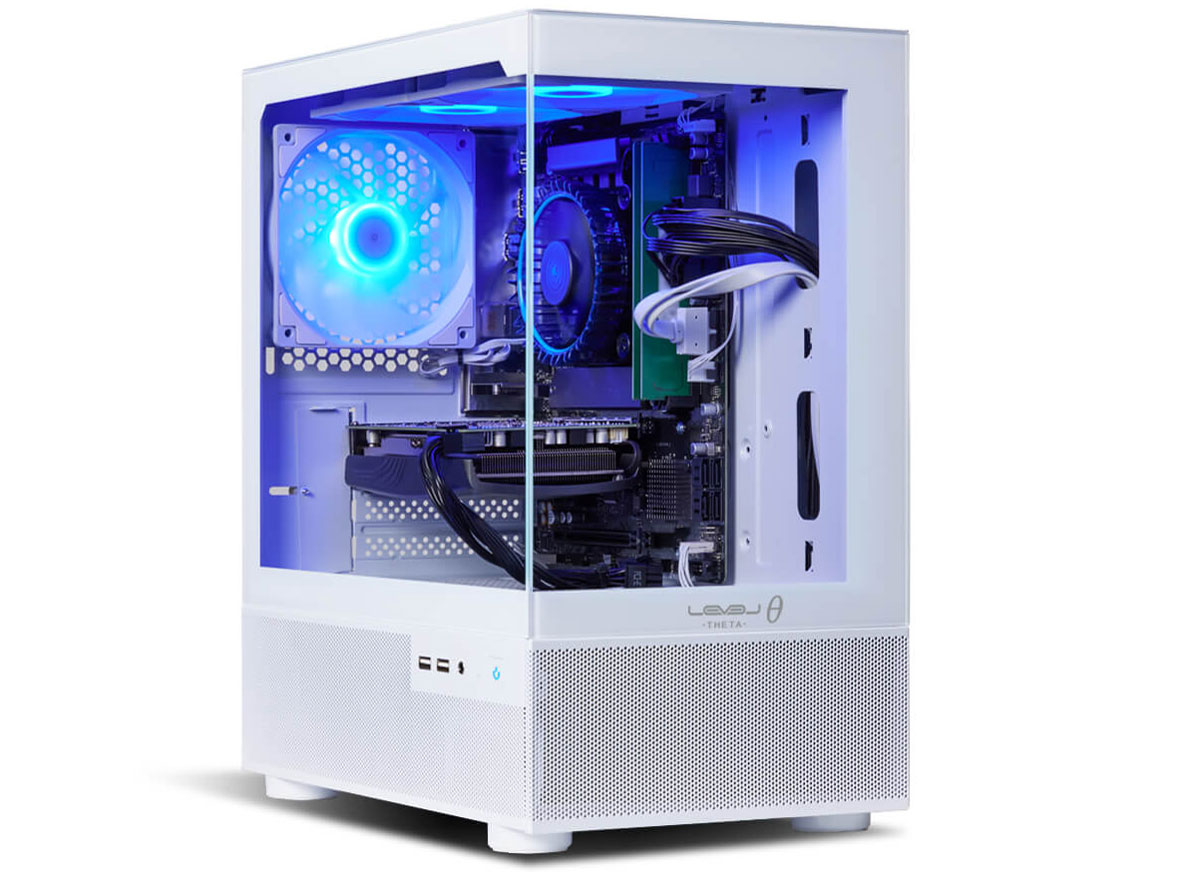 LEVEL�� Ryzen 7 7700�ERTX 4070�E16GB�������E500GB NVMe M.2 SSD�ELEVEL-M2A6-R77-TLX-WHITE [�z���C�g] �̐��i�摜