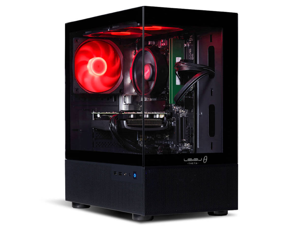 LEVEL�� Ryzen 7 7700�ERTX 4070 SUPER�E16GB�������E500GB NVMe M.2 SSD�ELEVEL-M2A6-R77-TTX-BLACK [�u���b�N] �̐��i�摜