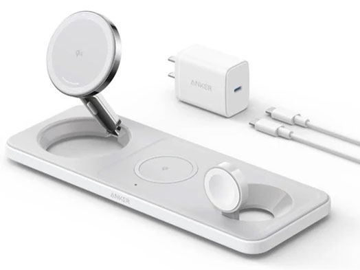 MagGo Wireless Charging Station (3-in-1 Pad) B25M1N21 [�z���C�g] �̐��i�摜